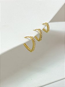 Argola fina click coração PMG