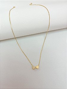 Colar coração duplo