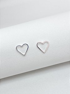 Brinco Coração Vazado M e P