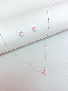 Conjunto coração colorido