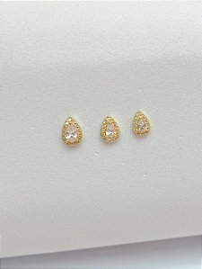 Brinco gotinha cristal PMG