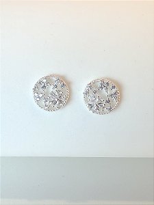 Brinco flores cristal