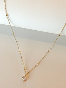 Gargantilha bolinhas e coração