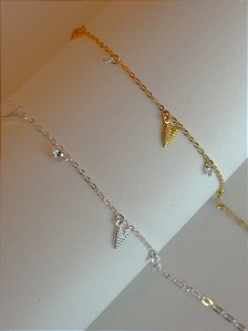 Pulseira coração assimétrica