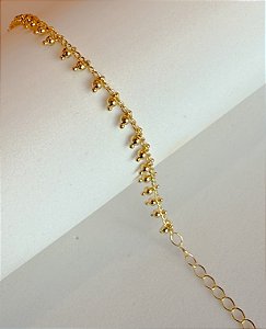 Pulseira bolinhas penduradas