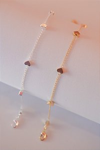 Pulseira corações lisos