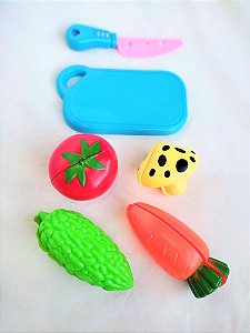Kit frutas/vegetais com corte em velcro
