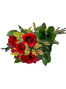 Buquê Amor com 6 Rosas