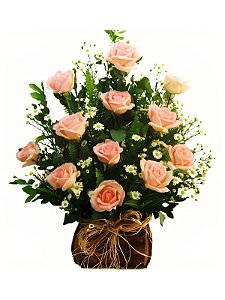 Arranjo de Rosas Champanhe
