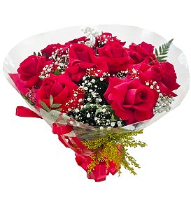 Buquê de 12 rosas colombianas