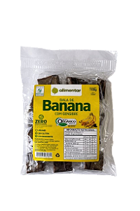 Bala de banana com gengibre sem ad. de açúcares orgânica 100g Alimentar