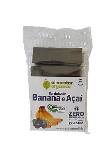 Barrinha de banana + açaí sem ad. de açucares orgânica 150g Alimentar