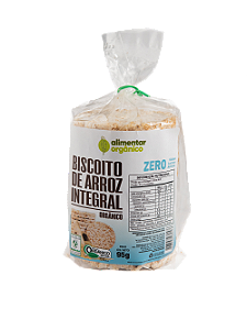 Biscoito de arroz orgânico 95g Alimentar