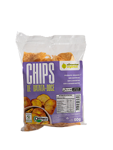 Chips de batata doce orgânico 50g Alimentar