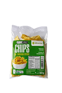 Chips de banana verde orgânico 50g Alimentar