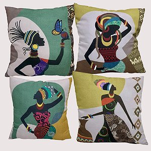 Capa de Almofada Decorativa AFRICANA - 45X45