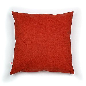 Almofada quadrada 45cm x 45cm tecido acquablock vermelho liso