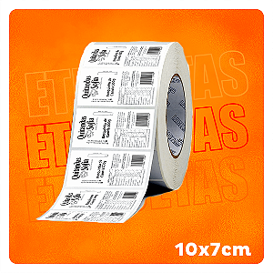 Rolo de Etiqueta Térmica BOPP para congelados 10x7cm