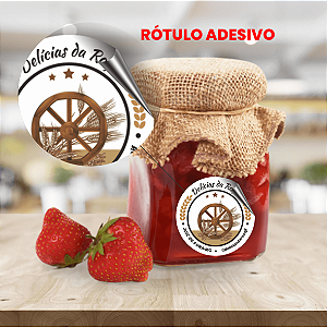 Adesivo Rótulo para produtos - 3x3cm, CORTE ESPECIAL, vinil adesivo - 1000un