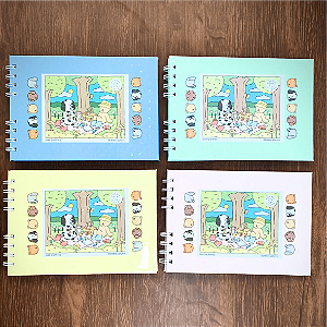 Caderno de Colorir - BOBBIE GOODS - DIAS QUENTES - 21x15cm - CAPA DURA - KIT COM 4 UNIDADES