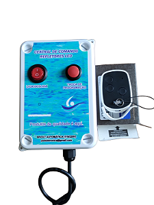 Central Controladora Slim p/ Refletores de Led RGB em Piscinas 60W, Com Fonte externa Plug P4
