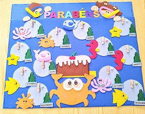 Painel De Parabéns (fundo Do Mar)