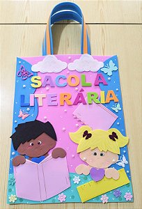 Sacola Literária Feita de Eva (30x40cm) Sacola Vazia