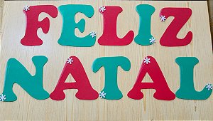 Feliz natal 12cm cada letra feito de eva