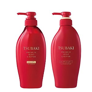 [Shiseido] Tsubaki Premium Moist Kit Shampoo 450 mL + Conditioner 450 mL