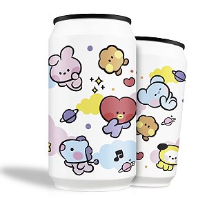 Copo BT21 BTS Kpop Latinha de Alumínio 350ml