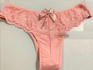 CALCINHA EM POLIAMIDA COM DETALHE EM RENDA CAROLINA
