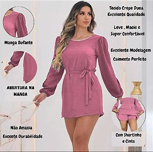 CHEMISE MACAQUINHO MANGA LONGA ABERTA