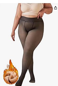 MEIA CALÇA TERMICA TRANSLUCIDA PLUS SIZE
