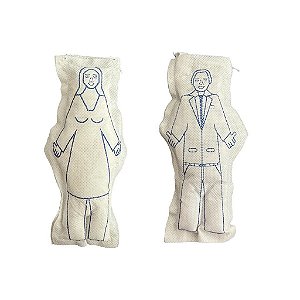 BONECO VUDU  BRANCO (CASAL)