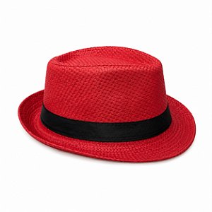 CHAPÉU MALANDROS VERMELHO / FITA PRETA