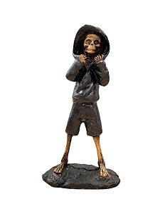 IMAGEM DE GESSO EXÚ CAVEIRA MIRIM 20 CM
