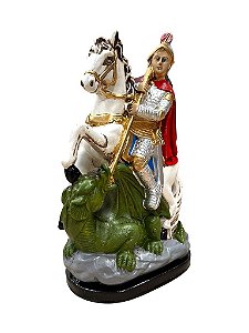 IMAGEM DE GESSO SÃO JORGE 20 CM