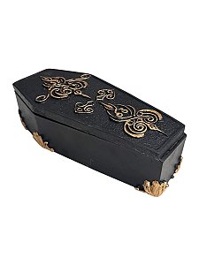 CAIXÃO PRETO EM RESINA