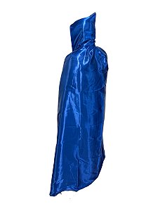 CAPA CETIM PRETA / AZUL COM CAPUZ