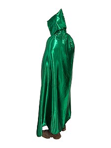 CAPA CETIM PRETA / VERDE COM CAPUZ