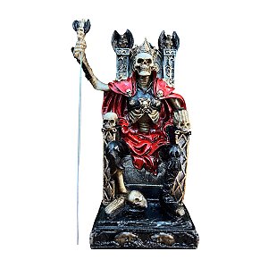 EXU CAVEIRA NO TRONO EM RESINA