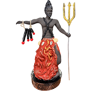 IMAGEM EM RESINA ORIXÁ EXU 30CM