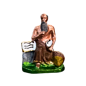 IMAGEM EM CHUMBO - JERÔNIMO 5CM COR