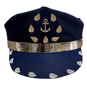 CAP AZUL MARINHO COM PRATA