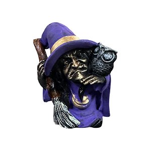 BRUXA COM CORUJA ROXA