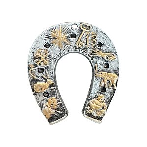 FERRADURA DA SORTE EM RESINA PRATA