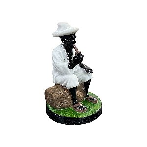 PRETO VELHO PQ CHAPÉU 10 CM EM RESINA