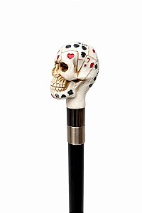 BENGALA + PUNHAL CRÂNIO COM NAIPES