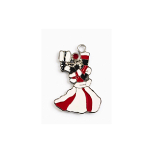 PINGENTE XANGÔ PRATA VERMELHO 1UN