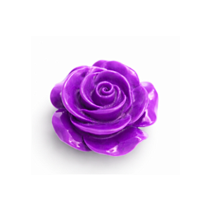PINGENTE FLOR RESINA ROXA 28mm 1UN